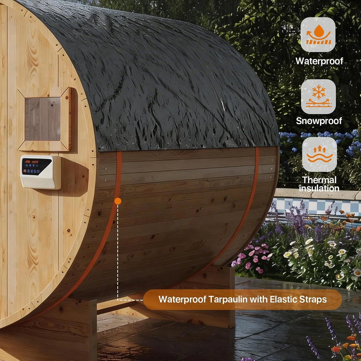 Outdoor Traditional Barrel Sauna — product view 9