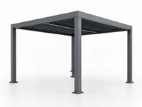 Outdoor Pergola Designed for Year-Round Use, Adjustable Louvered Roof, Aluminum Frame, Integrated Drainage — Studio Shot